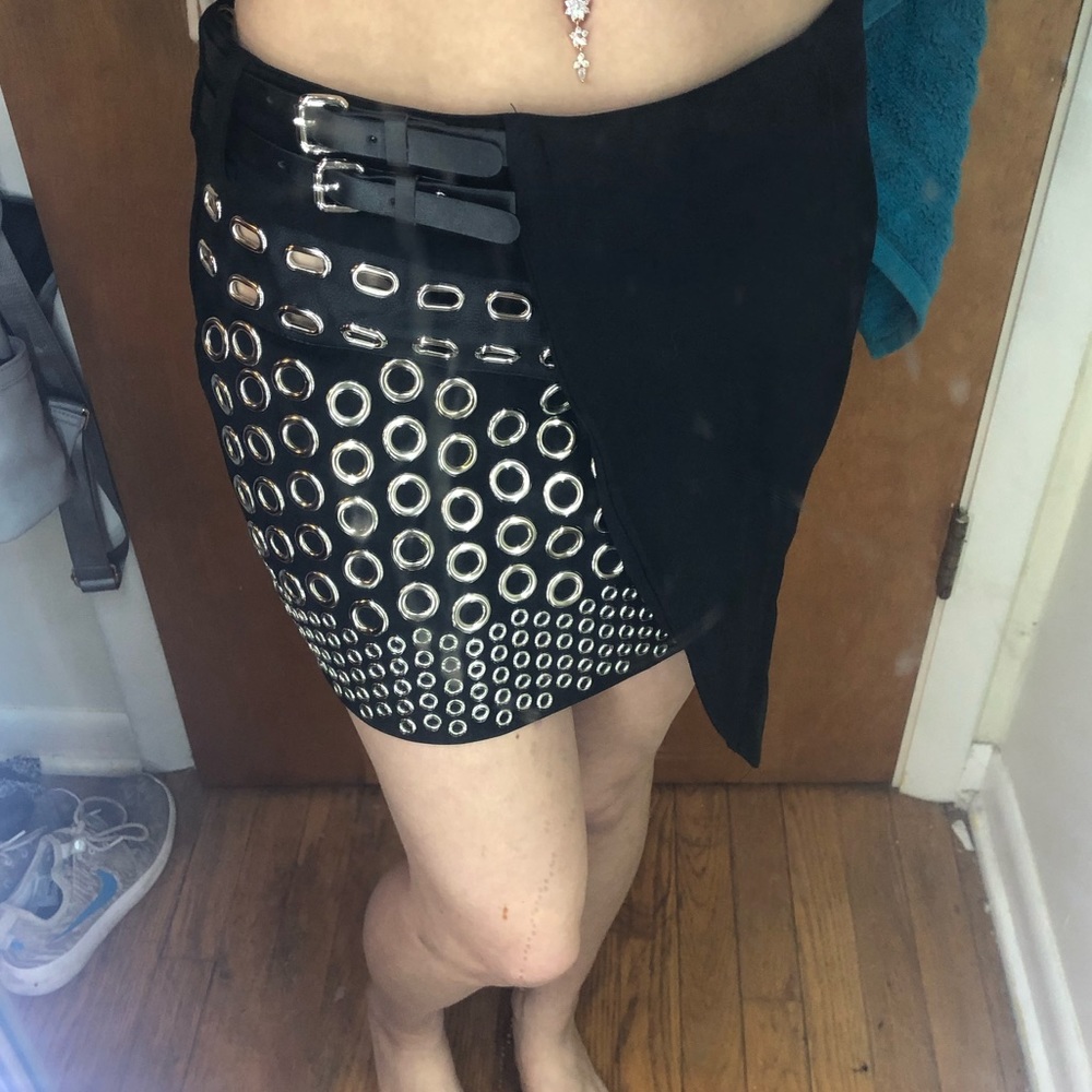 NWT Akira Chicago skirt with buckles